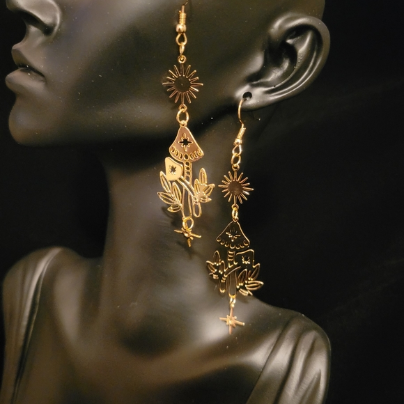 2/$20 Celestial Mushroom Earrings - Picture 3 of 3